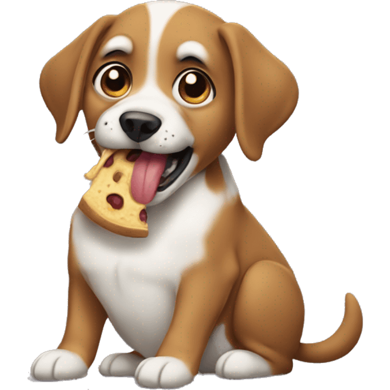 Perro comiendo  emoji