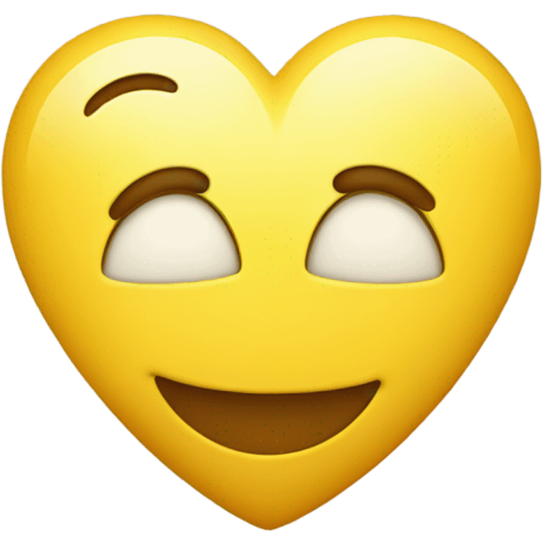 smiley yellow face with heart on the side emoji