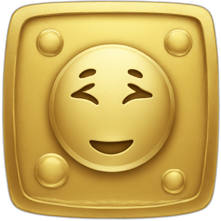 square golden coin emoji