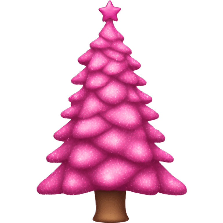 Pink Christmas tree  emoji