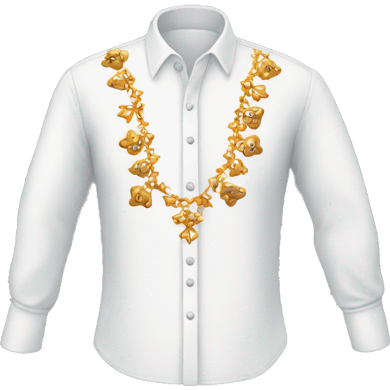 White shirt with ornaments  emoji