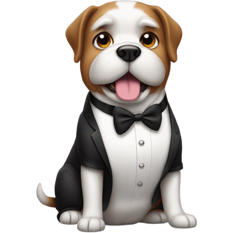 Dog in a tuxedo emoji