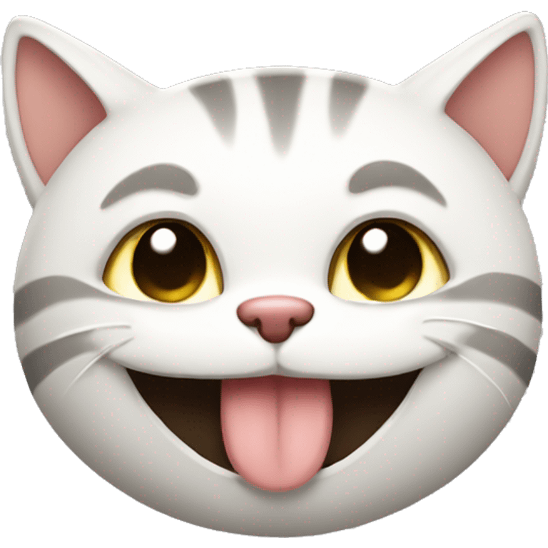 Giggling cat emoji