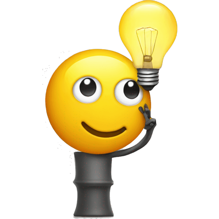 stickman with lightbulb head emoji