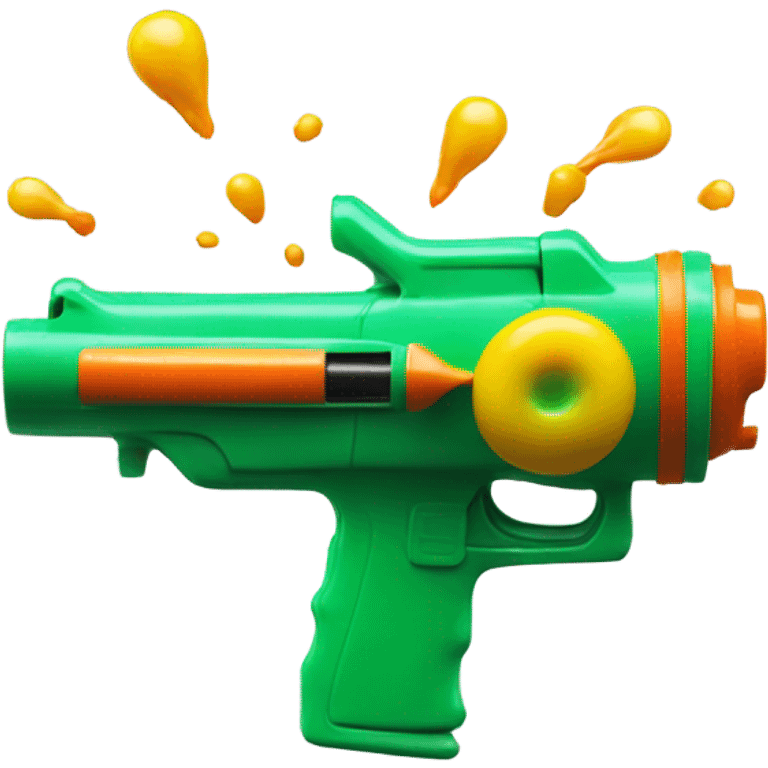 Squirt gun shooting a bullet emoji