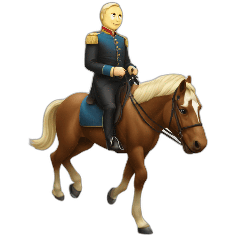 Vladimir poutine sur un cheval emoji