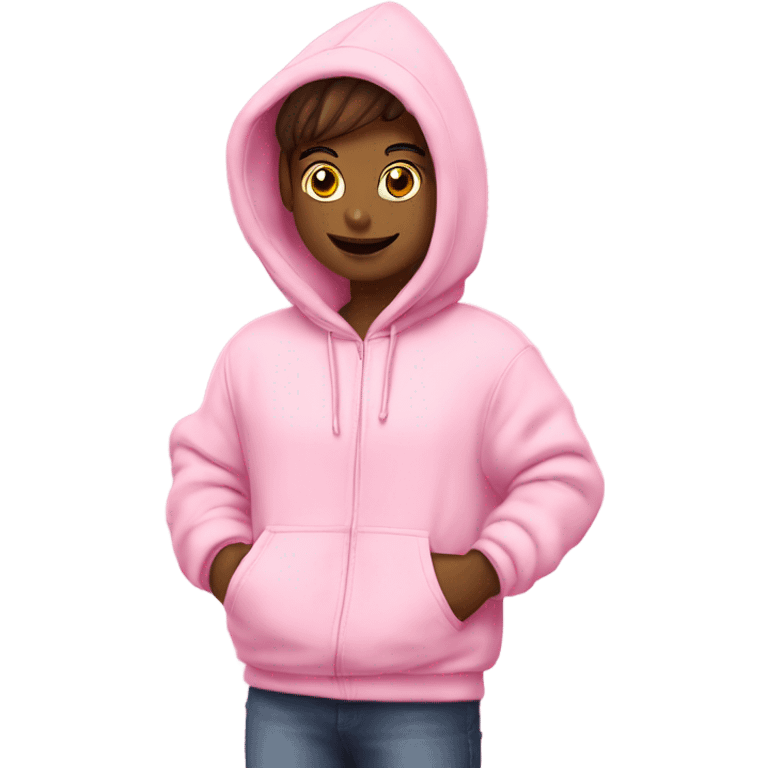 Pink plan puff hoodie ￼ emoji