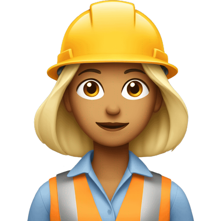 woman engineer wearing safety hat emoji