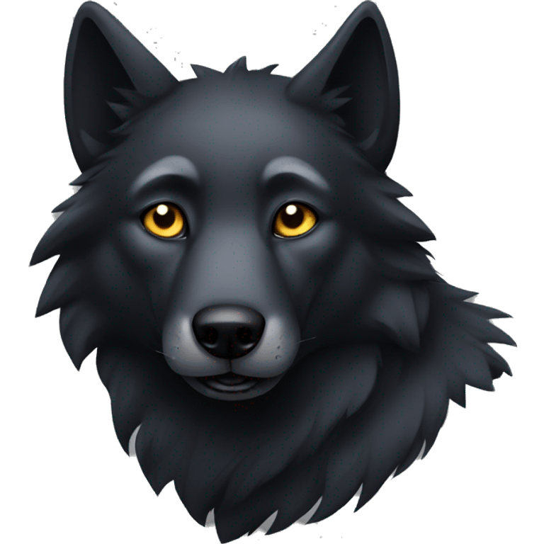 Black wolf  emoji