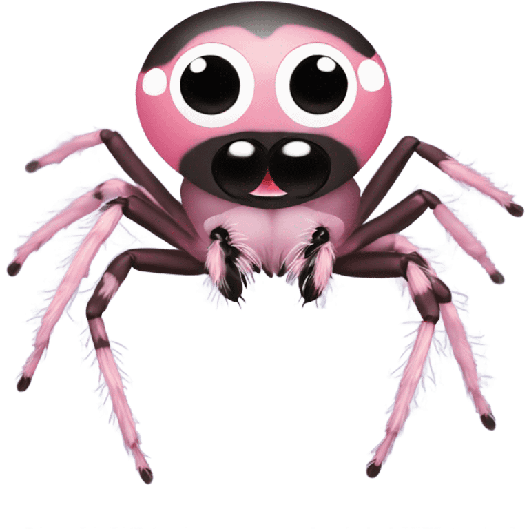 Cute regal Jumping spider pink teeth emoji