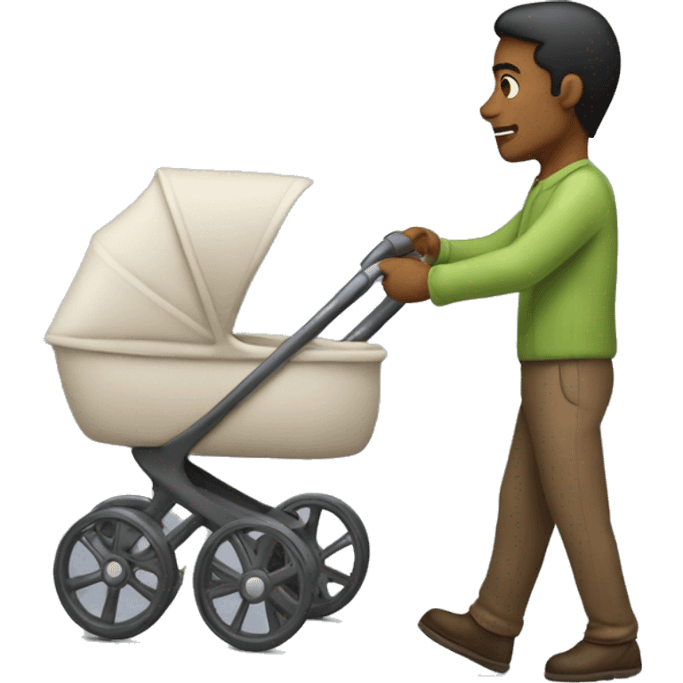 Man pushing stroller emoji