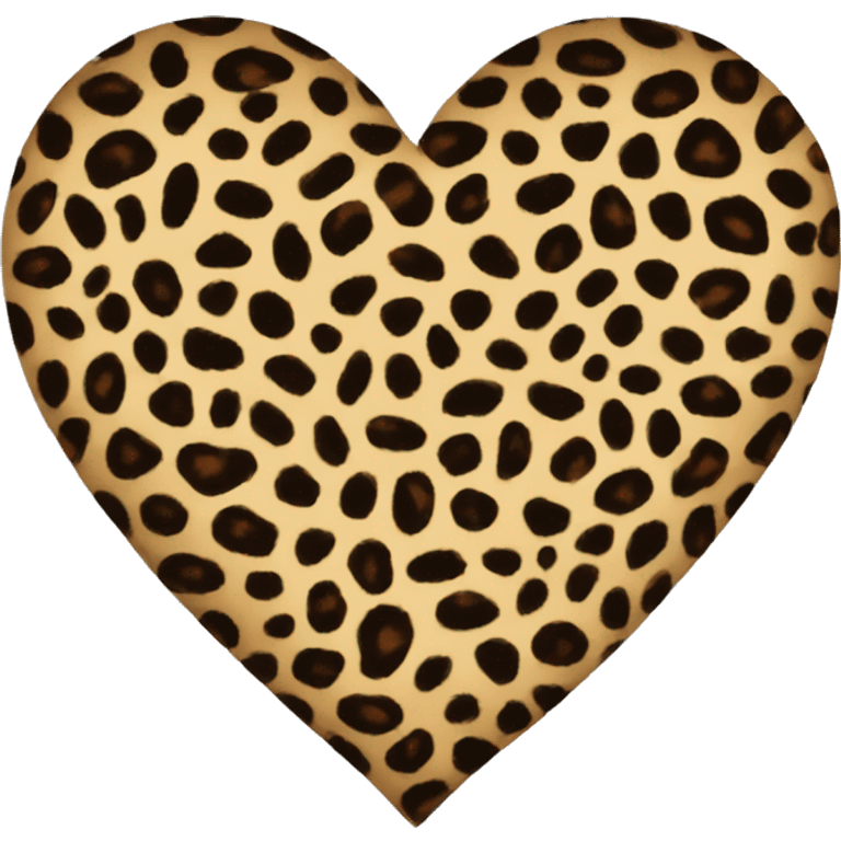 Leopard print heart emoji