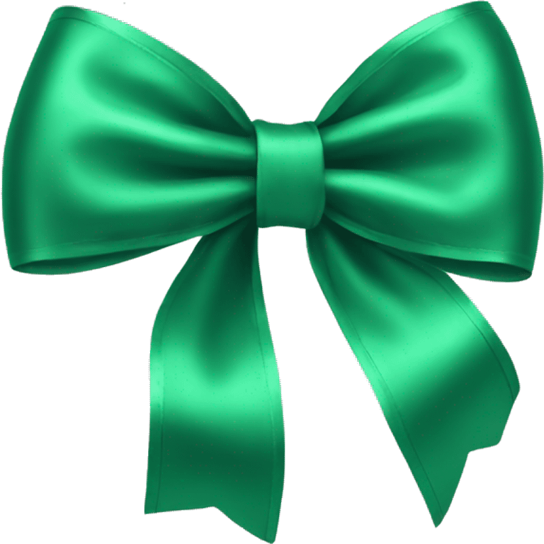 satin green bow emoji