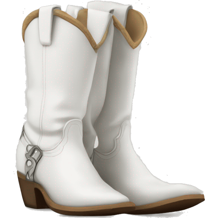 White cowboy boots emoji