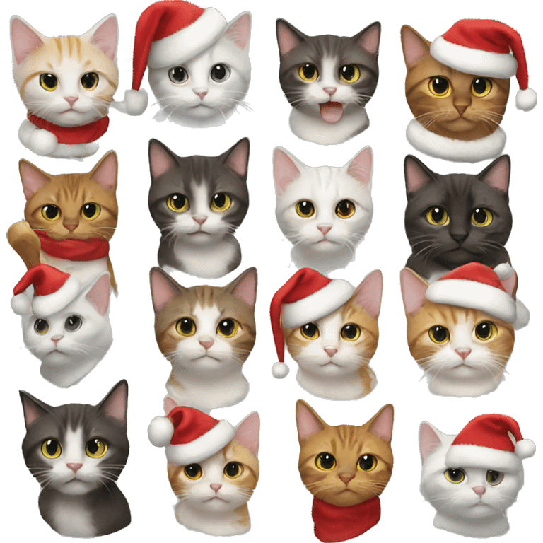 13 christmas cats emoji