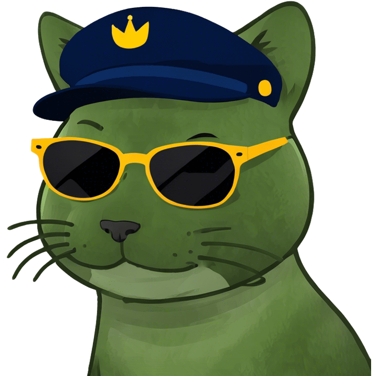 Cat with sunglasses emoji