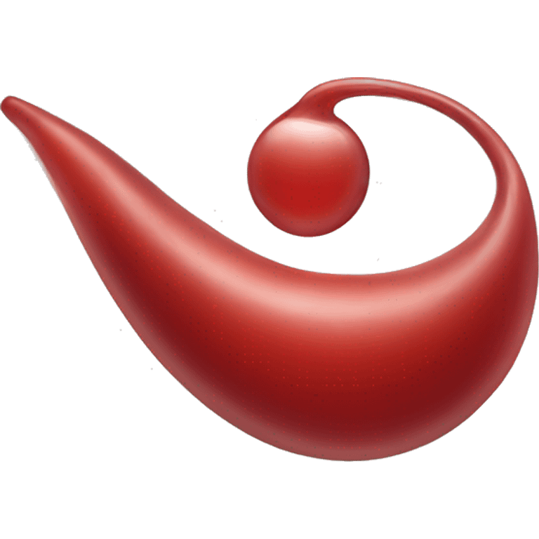 A red blood cell that is sickle shaped emoji