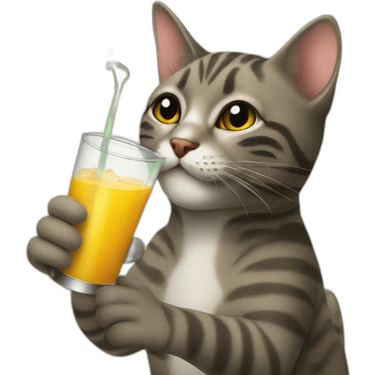 Cats drink some juiceA emoji