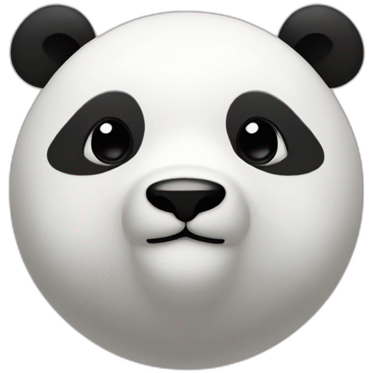 Panda blanco riendose emoji