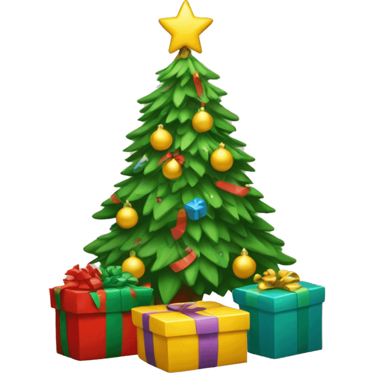 Christmas tree and presents emoji