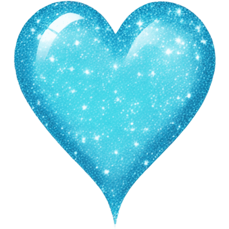 Light Blue sparkling heart  emoji