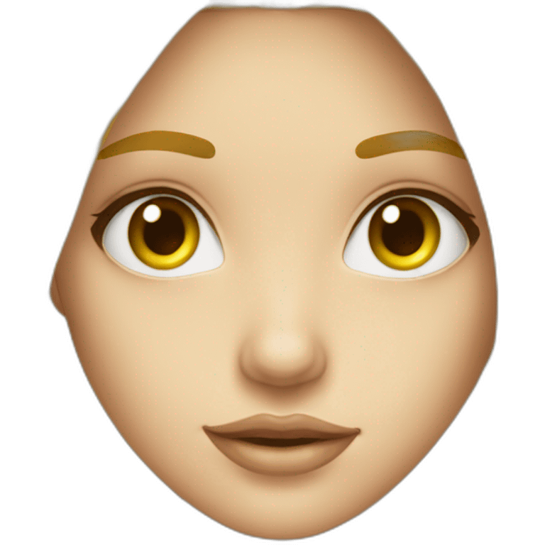 fille au yeux jaune avec cheveux long blond emoji