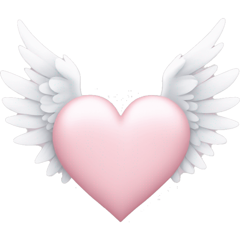 pastel pink heart with white wings emoji