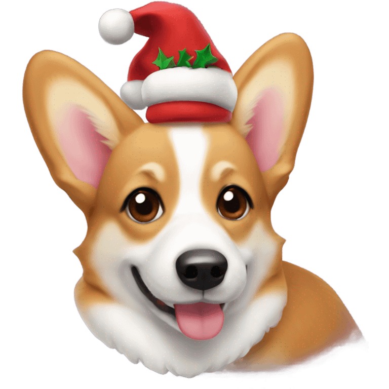 A cute Christmas corgi emoji