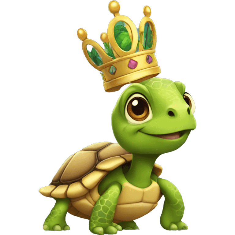 queen turtle emoji