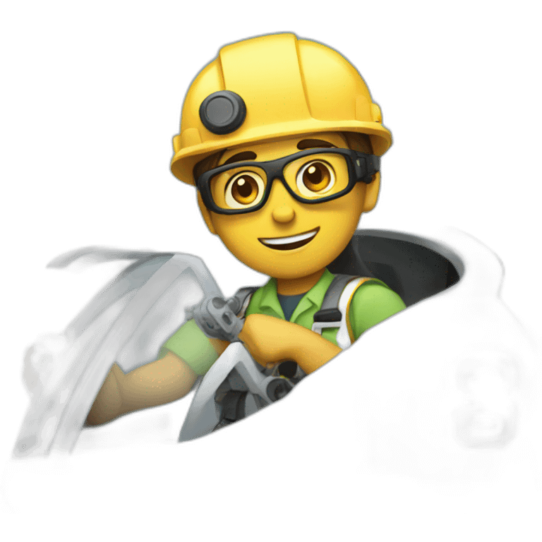 Engineer fixing theHelicopter emoji