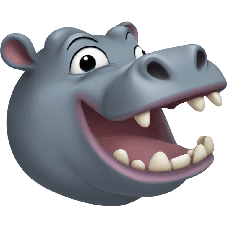 Hippo laughing emoji