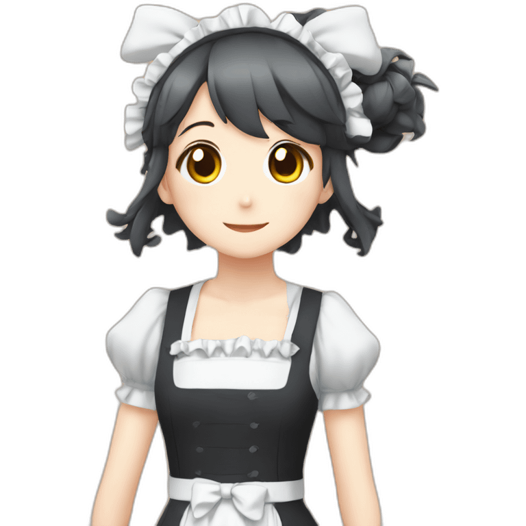 Maid anime girl emoji