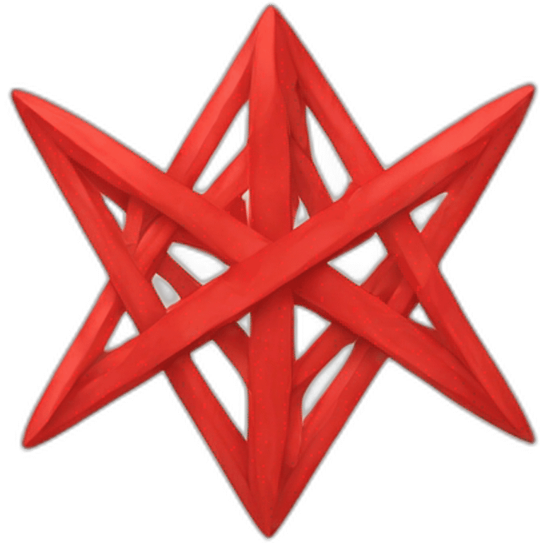 Six pointed red intersecting triangles emoji