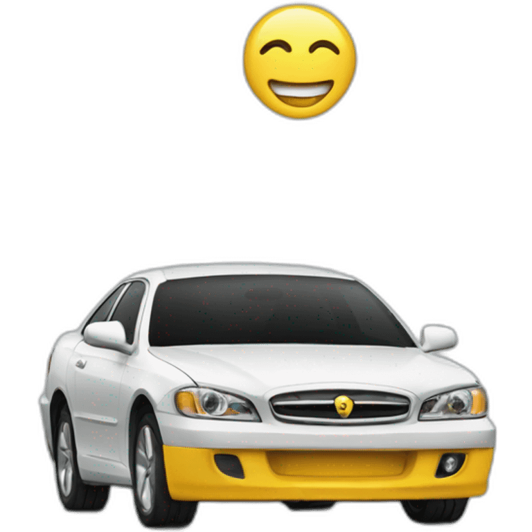 Future car going on the road emoji