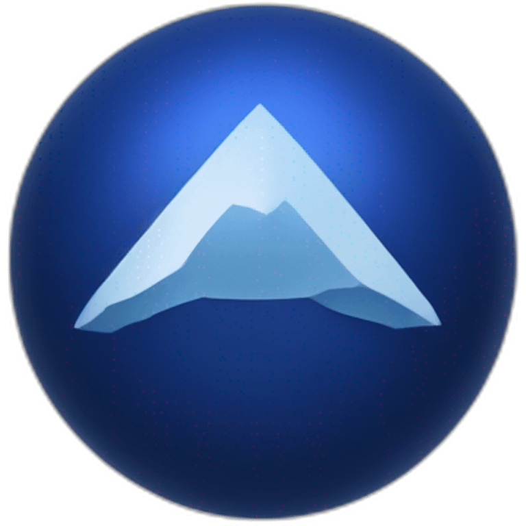 Sber logo in dark blue ball emoji