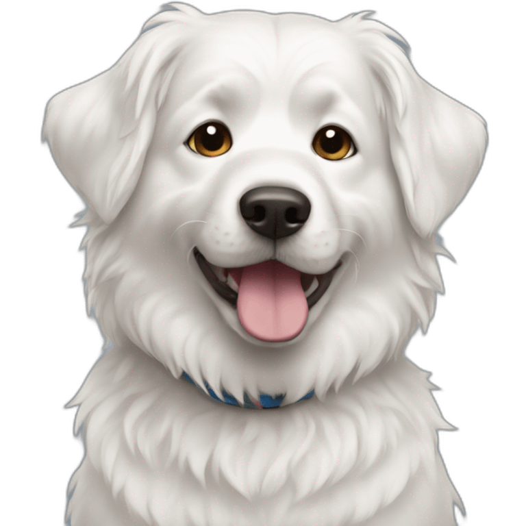 bobtail white dog emoji