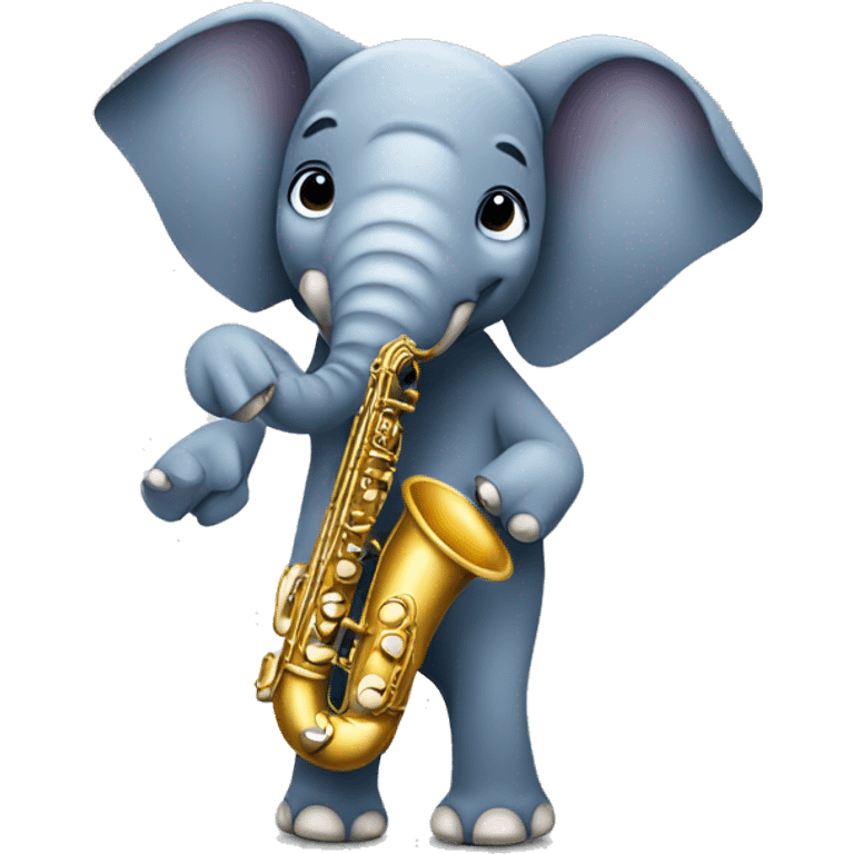 elephant with a saxophone  emoji