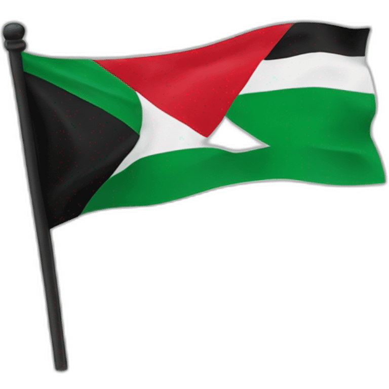 Drapeau de la Palestine qui brule emoji