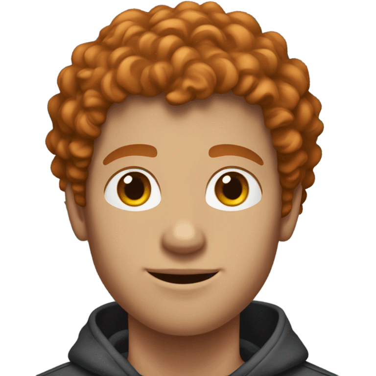 ginger male college student tall curly hair no facial hair  emoji