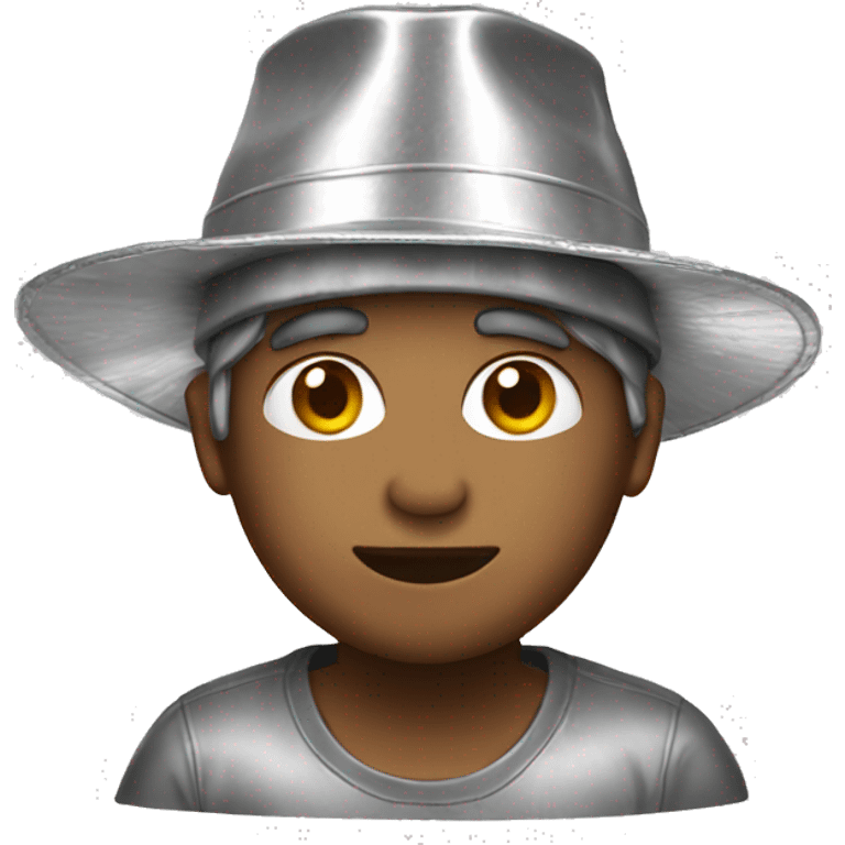 Friend wearing tinfoil hat emoji