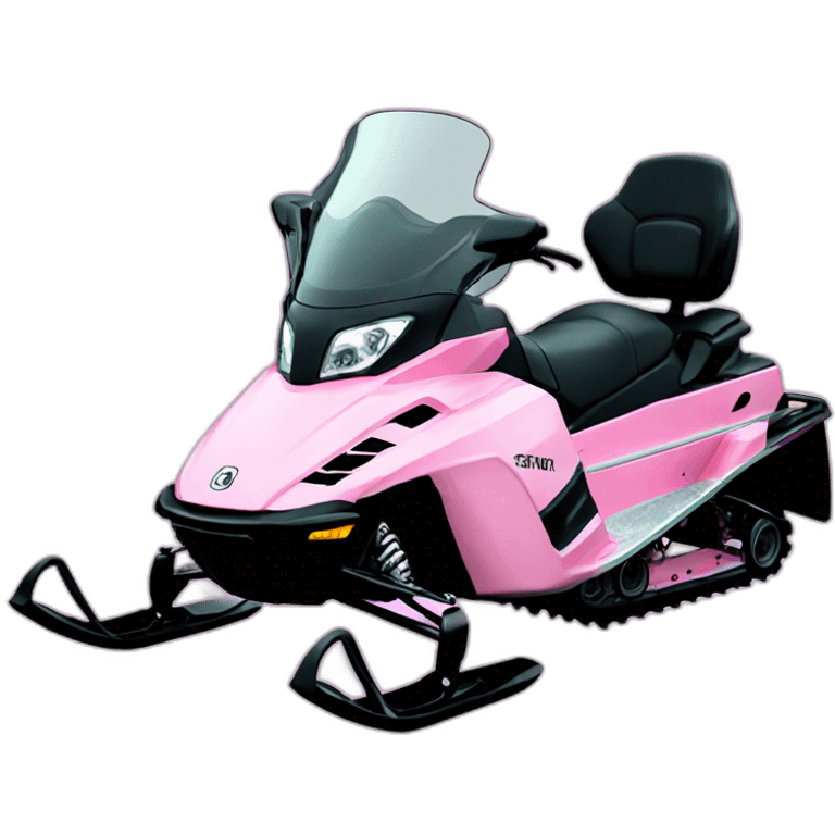 Snow mobile fast sports pink emoji