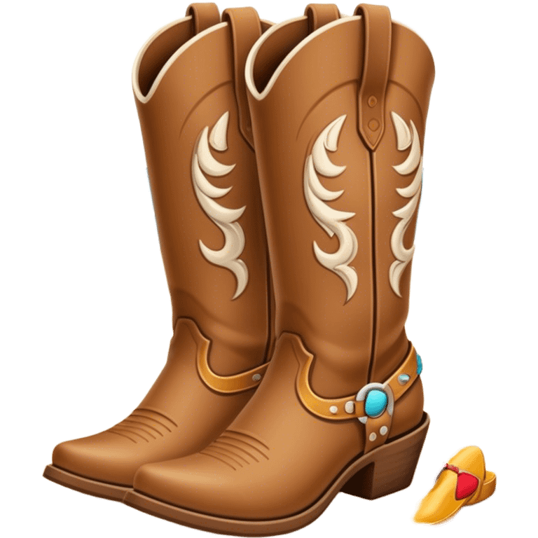 Cowgirl boots on a beachtow  emoji