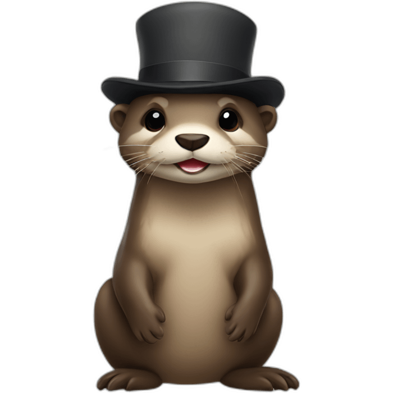 otter with a hat emoji