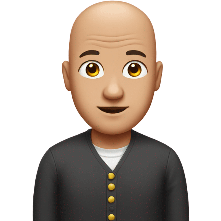 Bald man with a pink bow on top of his head  emoji