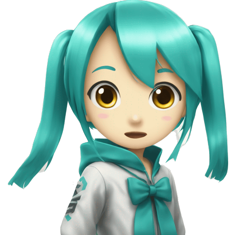 Hatsune Miku as a child emoji