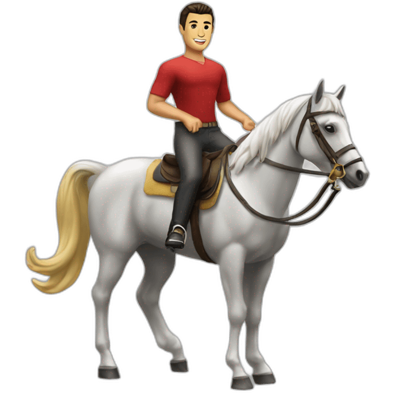 Cristiano sur un cheval  emoji