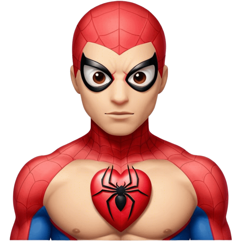 Muscular Spider-Man wishing everyone a happy Valentine’s Day emoji