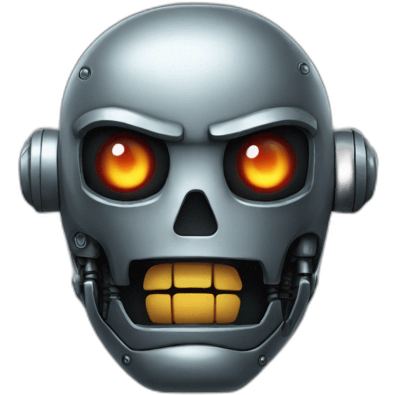 Evil robot head emoji