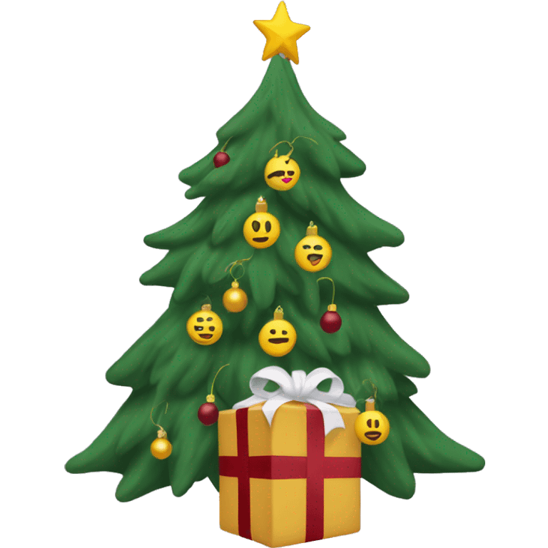 Will and Grace themed Christmas tree emoji