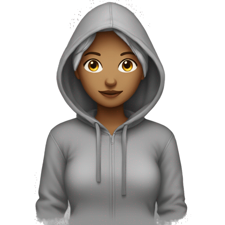 Grey Hoodie girl  emoji